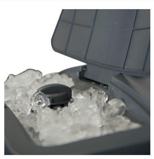 Portable Evaporative Cooler ice container for added cooling temperature